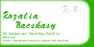 rozalia macskasy business card